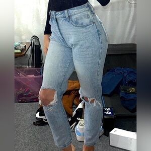 No Boundaries High-Rise Light Blue Distressed Jeans